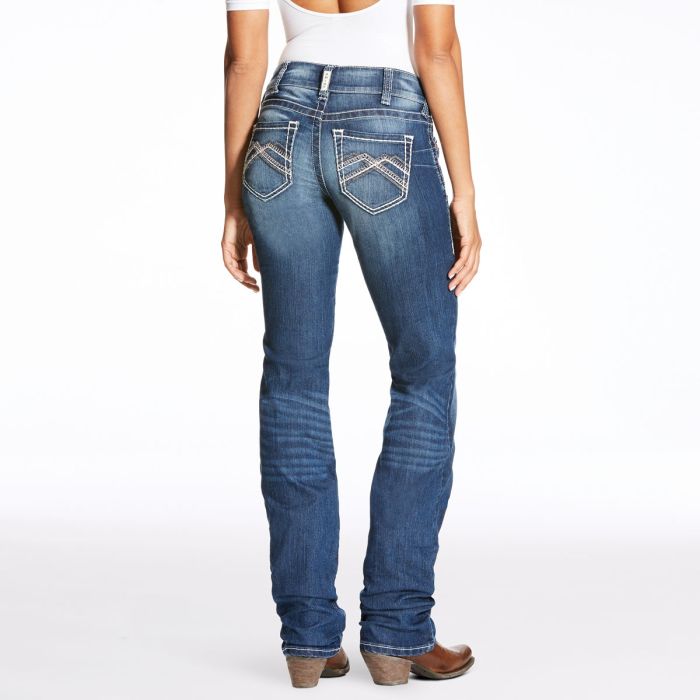 Ariat R.E.A.L. Riding Jeans - Mid Rise - Straight Leg - Cascade Electric Lady