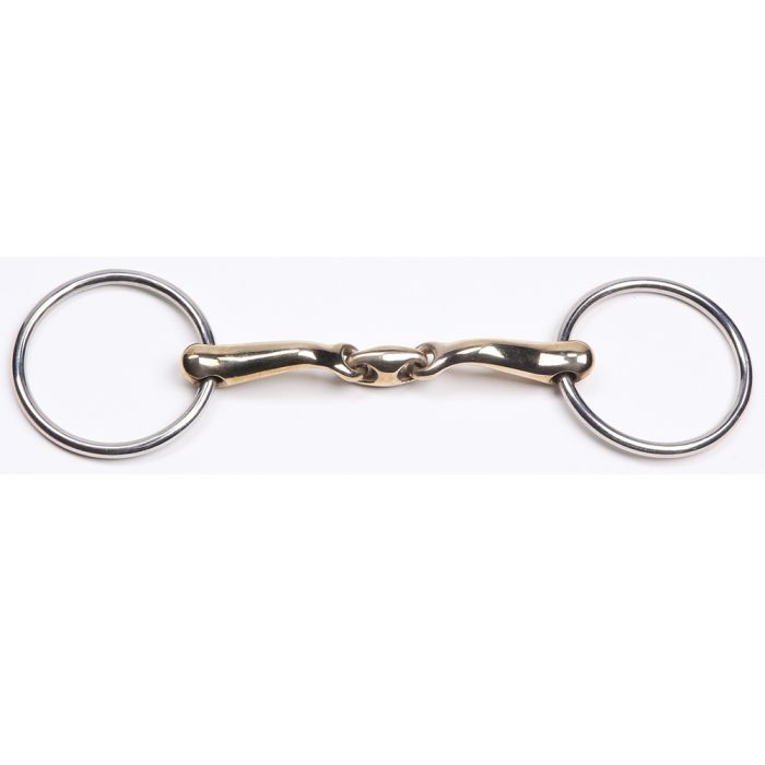 Curved Gold Training Snaffle - 14cm