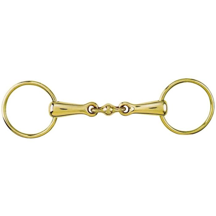 Gold Metal Heavy Loose Ring Training Snaffle