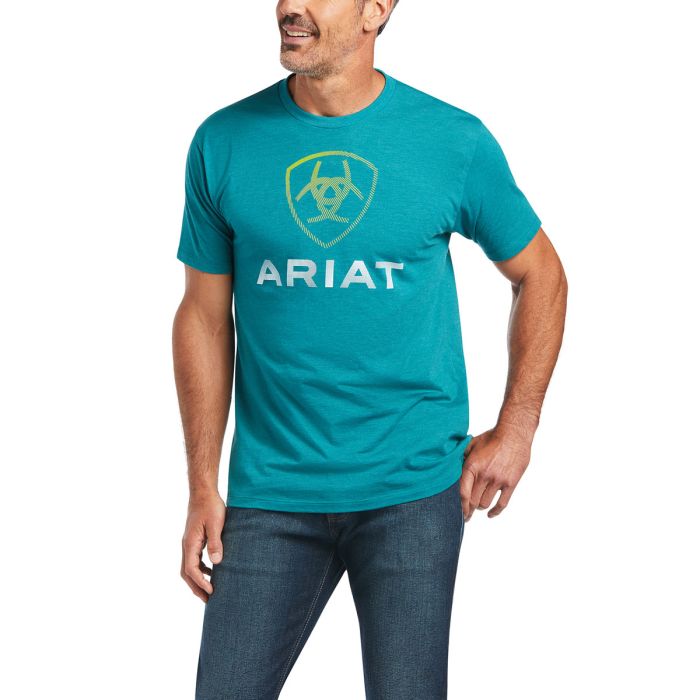 Ariat Mens Blend Tee - Dark Teal Heather