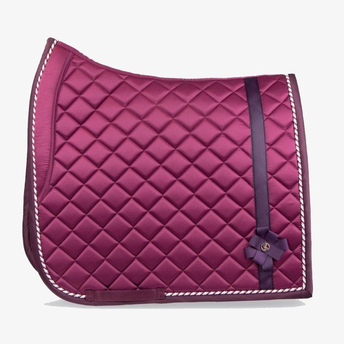 PSOS  Dressage Pad - Diamond Bow - Berry - Full