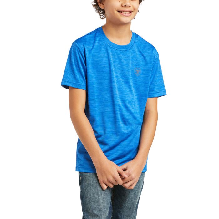Ariat Boys Charger Shield Tee - Cerulean Blue