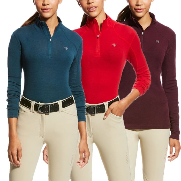Ladies Casual Clothing - Ariat Womens Cadence 1/4 Zip Wool Pullover-  Beatroute