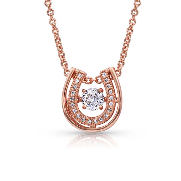 Montana Dancing with Luck Rose Gold Horseshoe Necklace