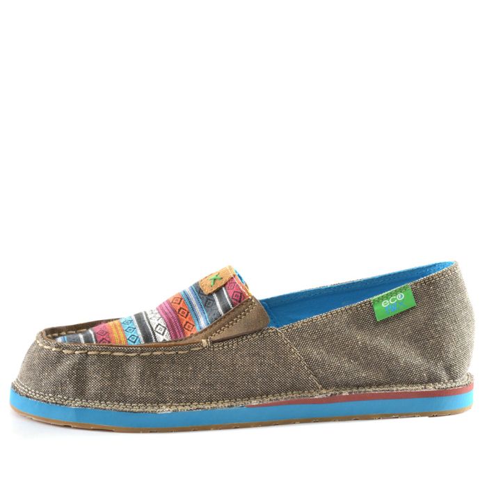 Twisted X Ladies ECO Casual Slip on Loafer - Side - Dust/Multi
