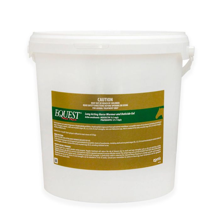 Equest® Plus Tape Long Acting Horse Wormer & Boticide Gelat is effective in treating all major internal parasites in horses
