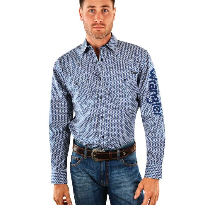 Wrangler Mens Gibson Logo Shirt - Sz S & XXL Only