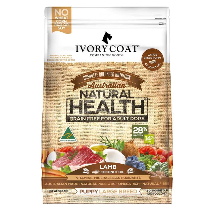 Ivory Coat Large Breed Puppy - Lamb Grain Free Food - 13kg 