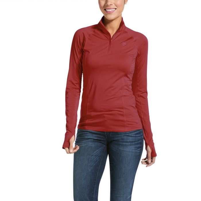 Ariat Womens Lowell 2.0 1/4 Zip - Marsala