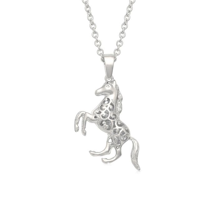 Montana Rearing Horse Charm Necklace
