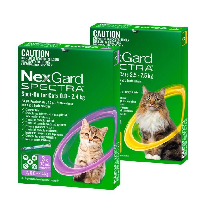 NexGard SPECTRA - Spot-On for Cats - 3 Pack