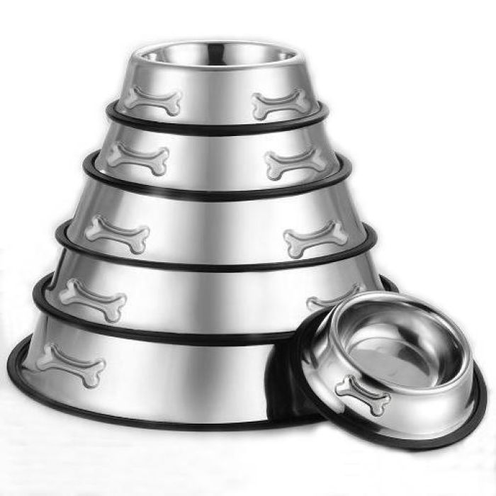 Non-Skid Dog Bowl Stainless Steel