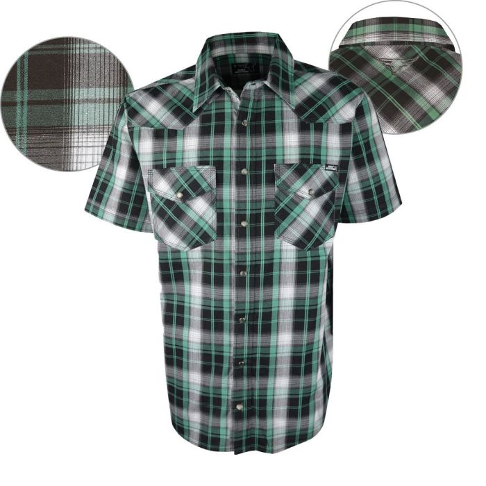 Pure Western Bryant Check S/Sleeve Shirt