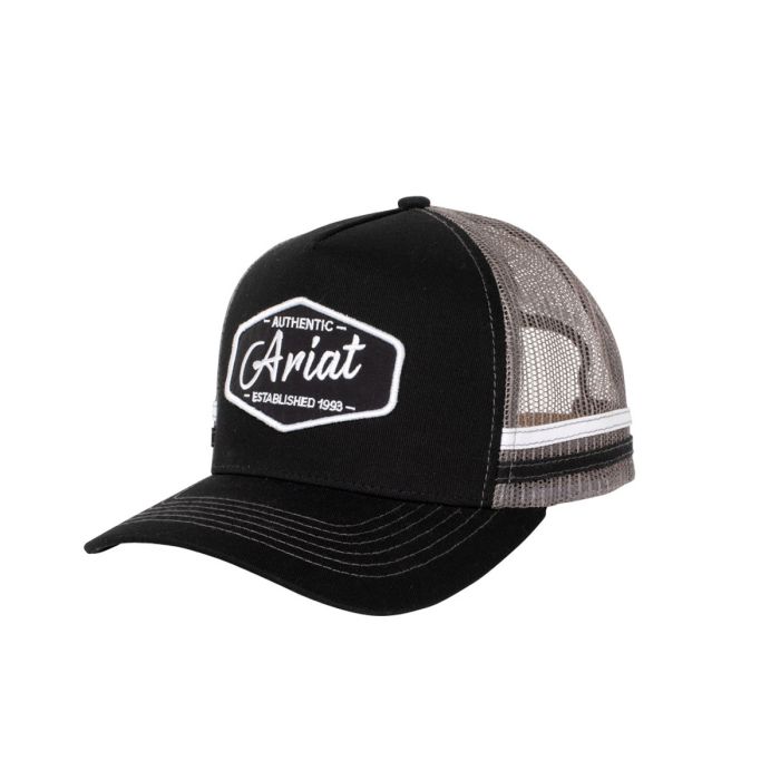 Ariat Cap - Est Patch Trucker Cap - Black/Grey