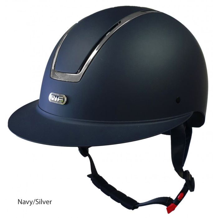RIF Classic Riding Helmet - Navy / Silver