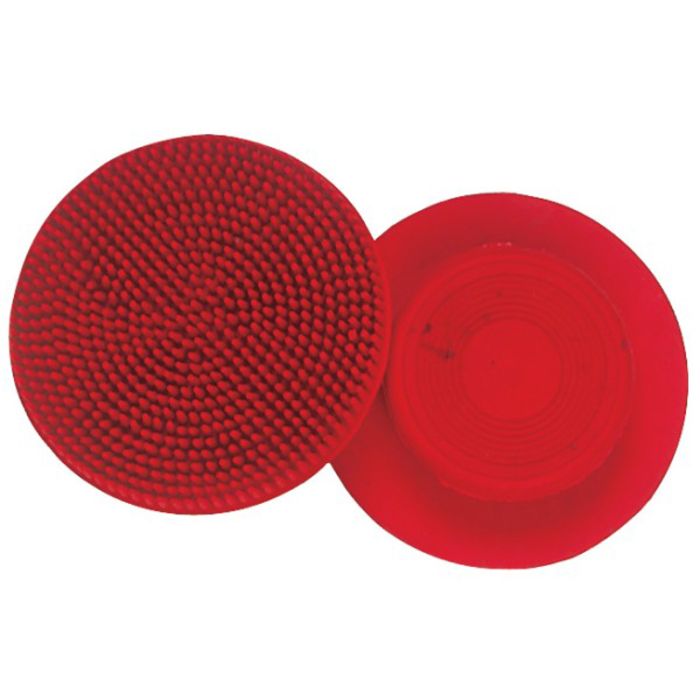 Rubber Face Curry Comb - Red