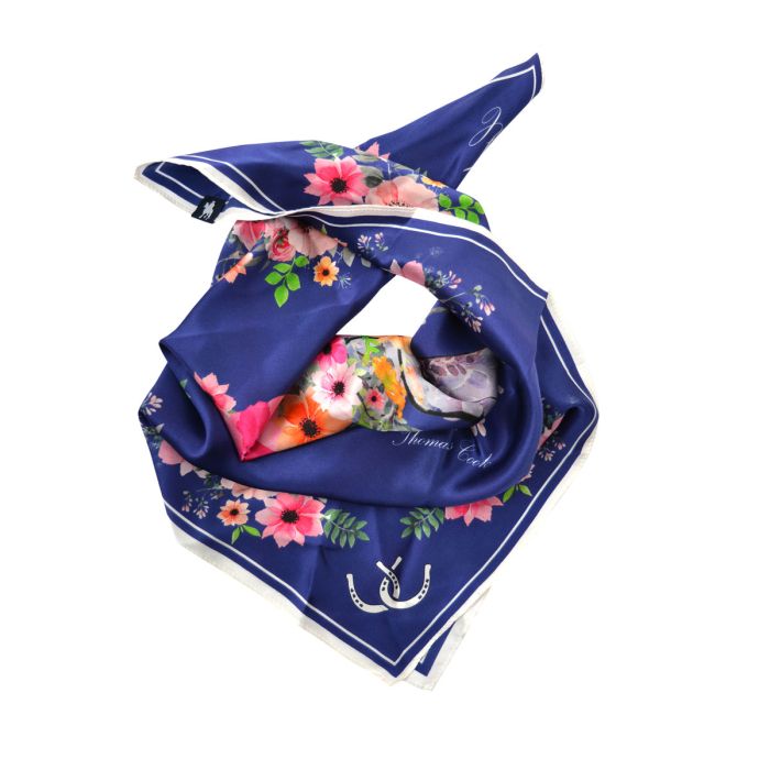 TC Silk Scarf - Blue Multi