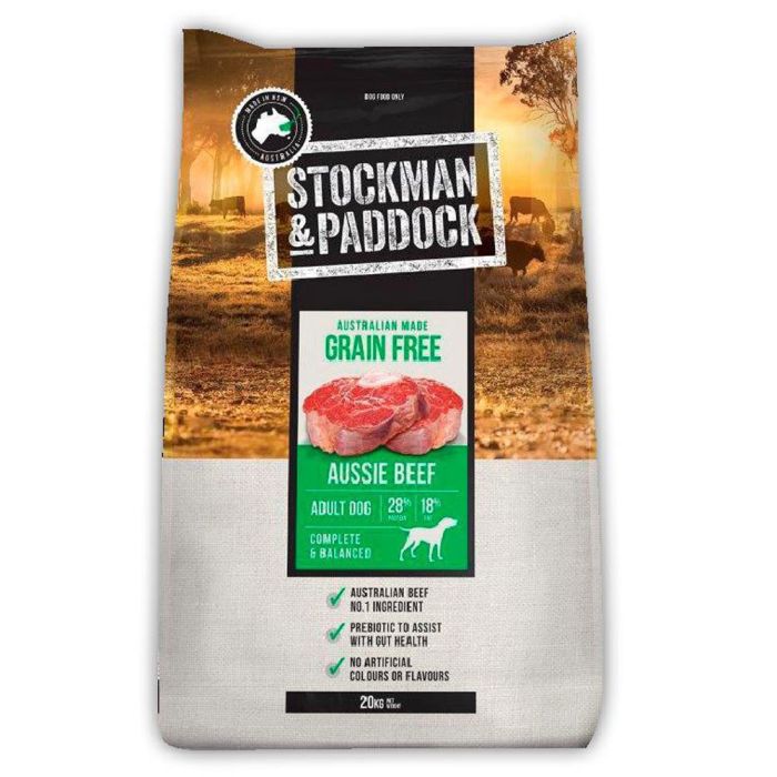 Stockman & Paddock Grain Free Adult Dog Food Beef - 20kg