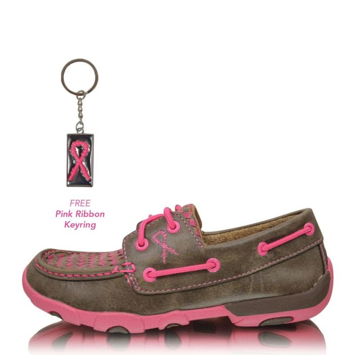 Twisted X Ladies Slip-On Driving Moc - Neon Pink
