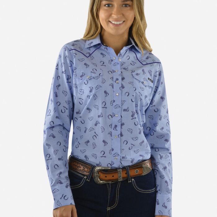 Wrangler Womens Trinity Print L/S Shirt