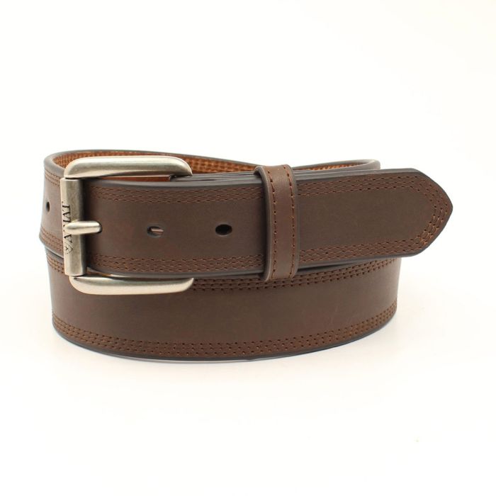 Ariat Mens Classic Triple Stitch Belt - Brown