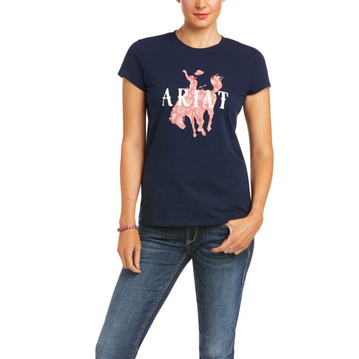 Ariat Ladies REAL Unbridle Tee - Catamaran Navy