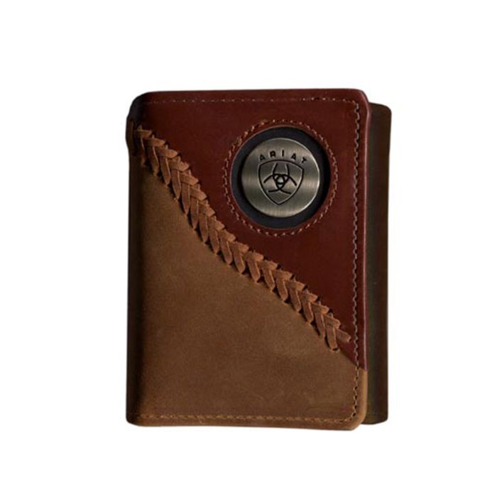 Ariat Men's Tri-Fold Wallet - Brown