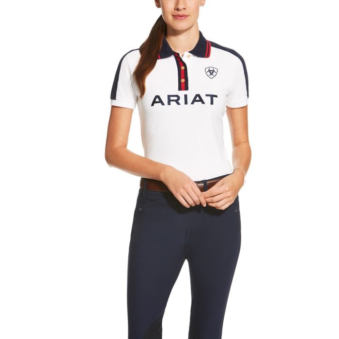 Ariat Team Polo Shirt - White