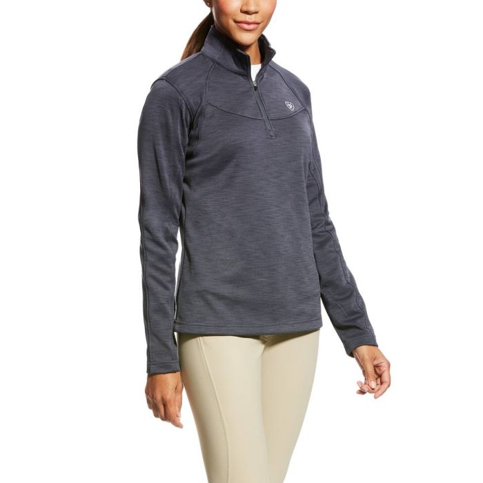 Ariat WMNS Conquest 1/4 Zip Pullover - Ebony