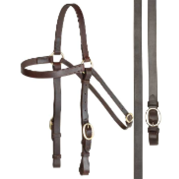 Plain Barcoo Bridle - Havana