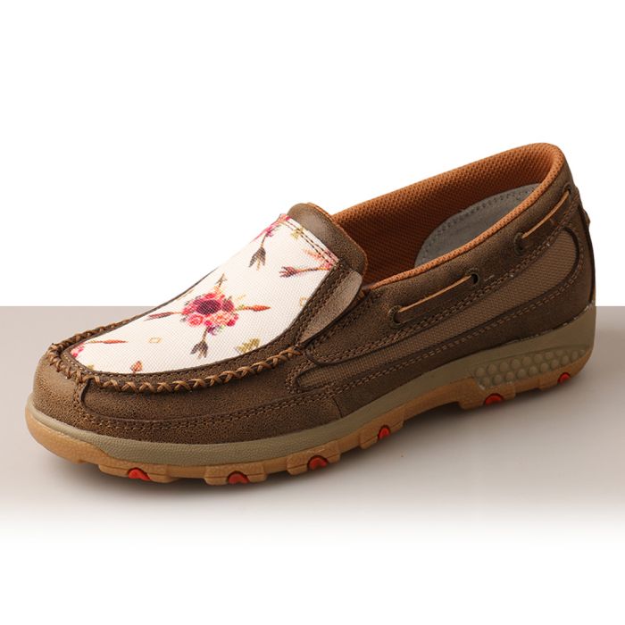 Twisted X Women’s Arrow Cell Stretch Moc - Bomber / White -  Ssz 8 Only