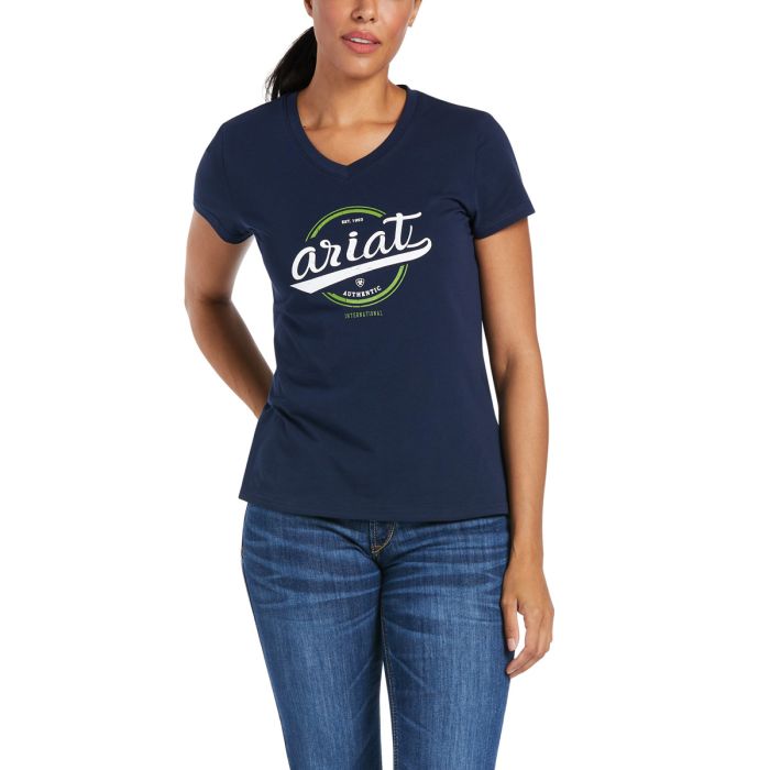 Ariat Authentic Logo T-Shirt - Navy - Sz XXL Only