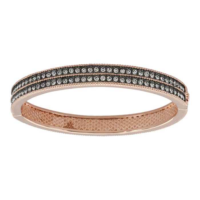 Montana 2 Row Hinged Bracelet - Rose Gold
