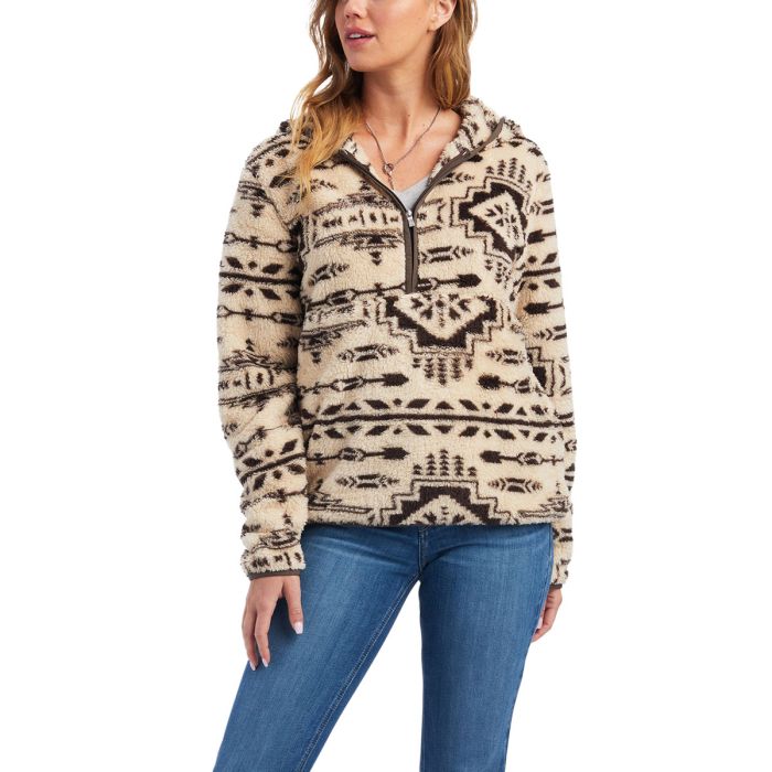 Ariat Women's Berber Pullover Sweatshirt - French Oak / Banyan Bark - Sz XS, S & XL Only