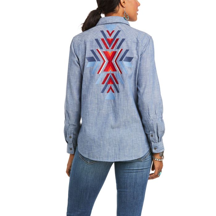 Ariat Women's Billie Jean Chambray Shirt -  Sz XS Only