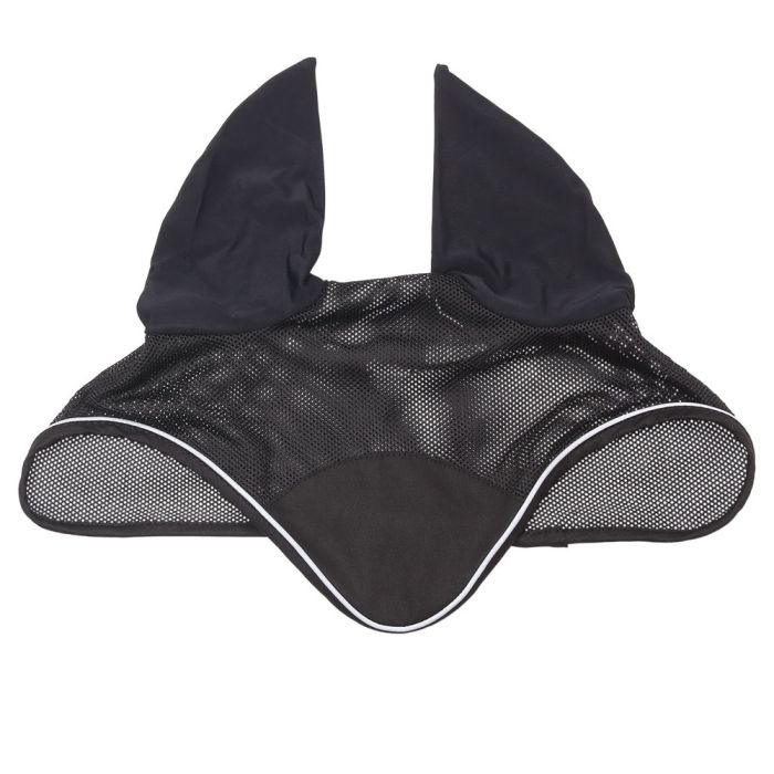 Mesh Ear Bonnet - Black - Pony