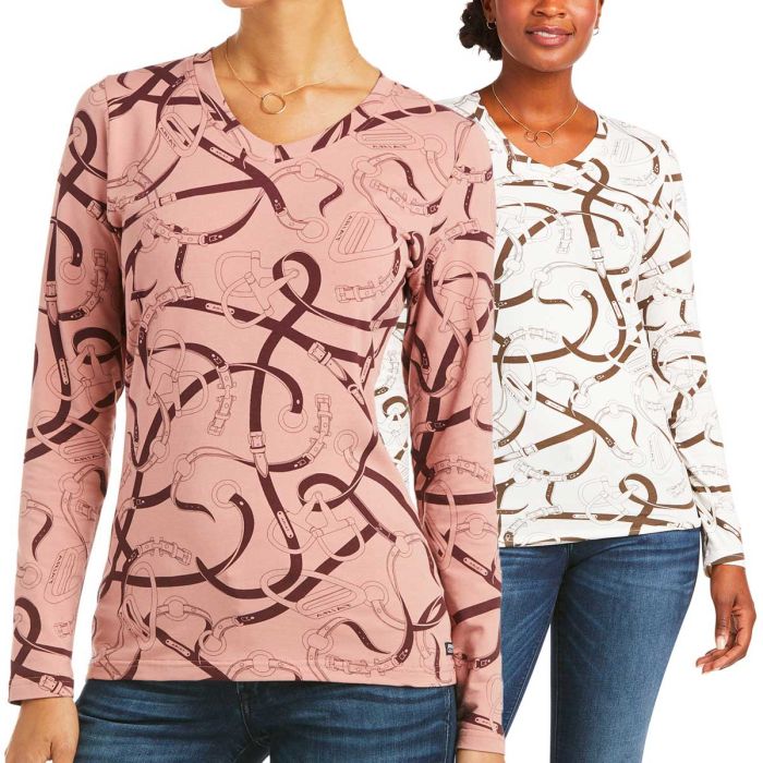 Ariat Womens Bridle Print Long Sleeve Tee