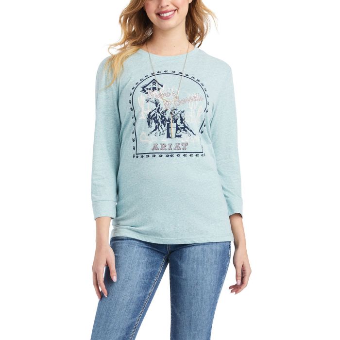 Ariat Ladies Broncs and Barrels Tee - Arctic