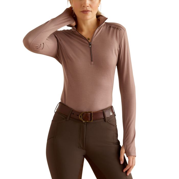 Ariat Women's Cheviot 1/4 Zip - Twilight Mauve