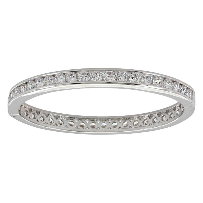 Montana Classic Silver Cubic Zirconia Hinge Bracelet
