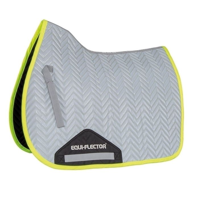 Shires EQUI-FLECTOR Saddlepad- Yellow - Full