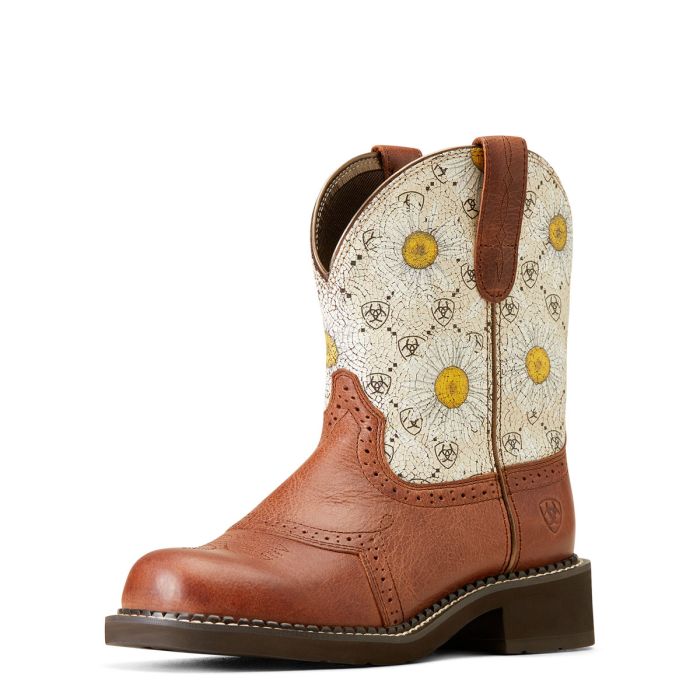 Ariat WMNS Fatbaby Heritage Farrah - Autumn Leaf / Daisy Logo Print -  Sz 8.5 Only