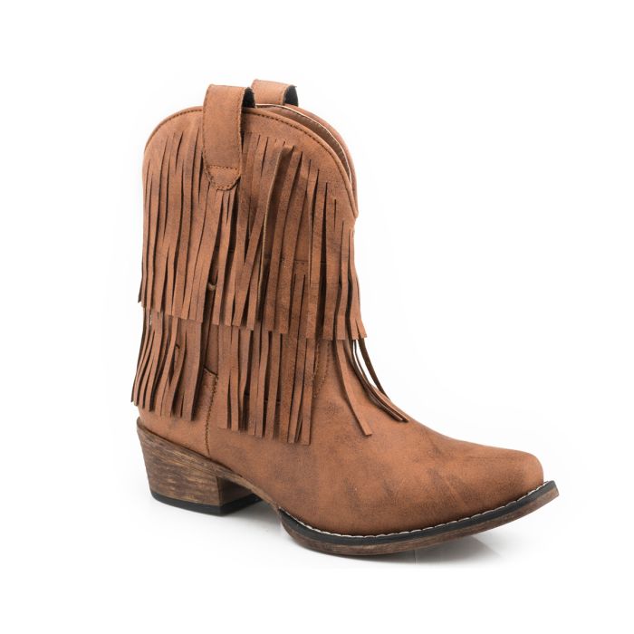 Roper Womens Riley Fringe Boot - Tan - z 6, 6.5, 7 & 8.5 Only