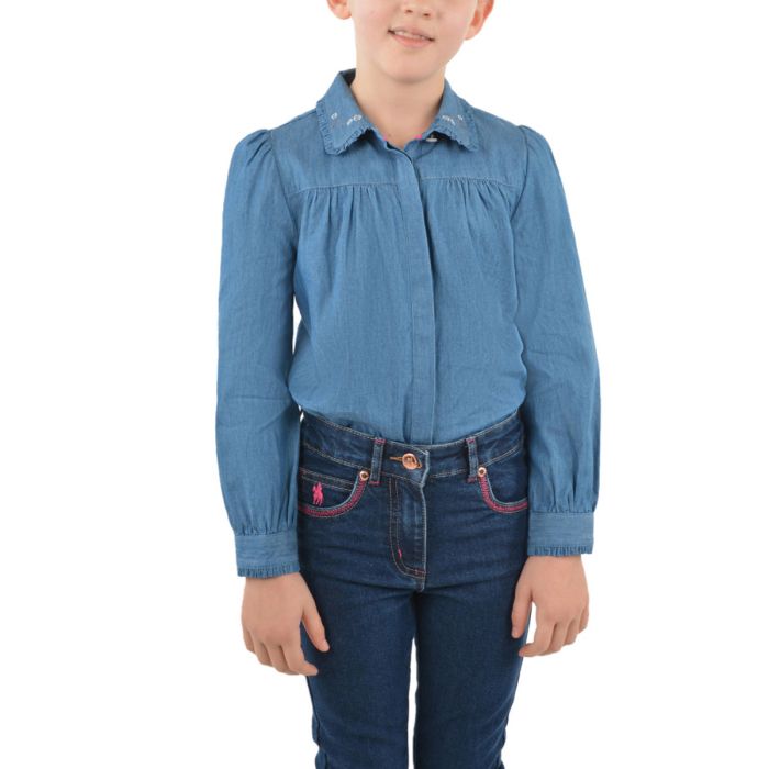 Thomas Cook Girls Georgia Long Sleeve Denim Shirt -  Sz 8 & 10 Only