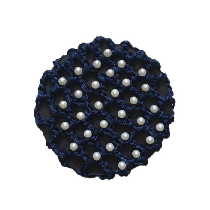 Huntington Hair Net with Pearls - NVY