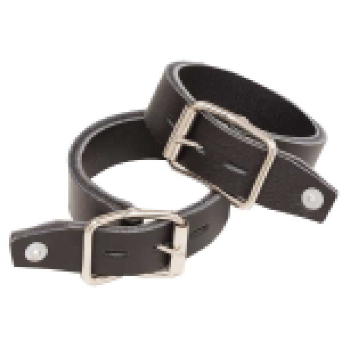 Hobble Straps - Chrome Leather
