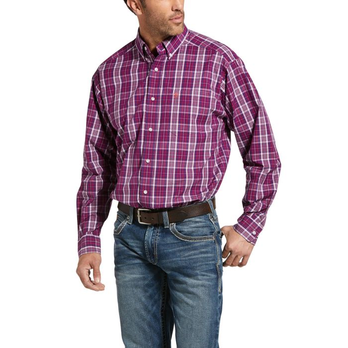 Ariat Men's Pro Series  Illsley  LS Shirt - Imperial Violet