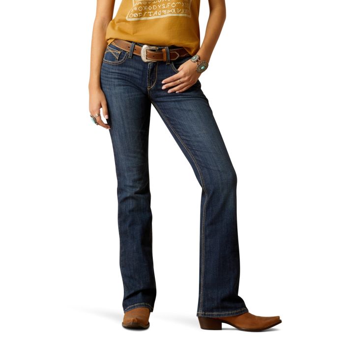 Ariat Womens R.E.A.L. Riding Jeans - Perfect Rise - Boot Cut - Desiree Midnight