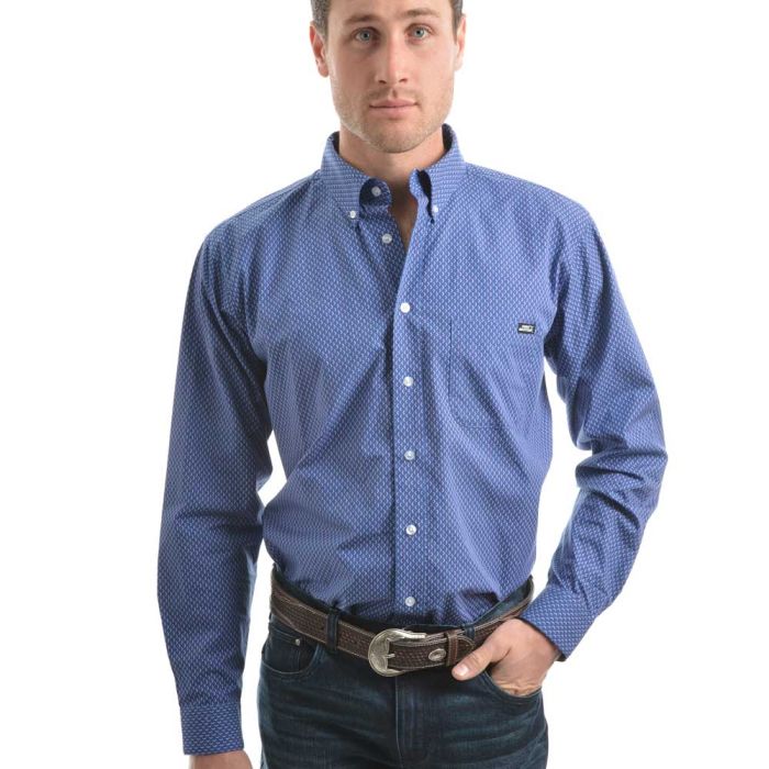 Pure Western Mens Jethro Print Long Sleeve Shirt