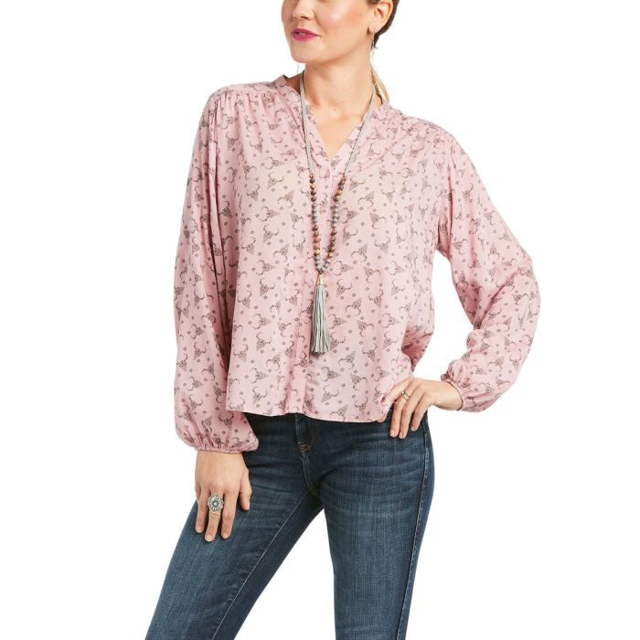 Ariat Ladies Luncheon L/S Top - Sz XS, M & XL Only